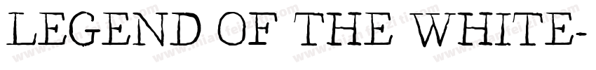 LEGEND OF THE WHITE字体转换